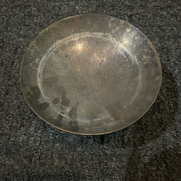 Antique silver standing bowl